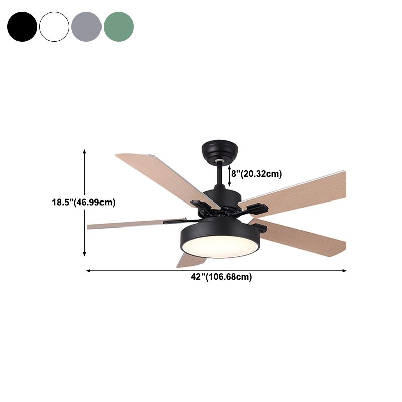 Unique Shape Ceiling Fan Light Kids Style Metal 1-Light Ceiling Fan Lamp for Living Room