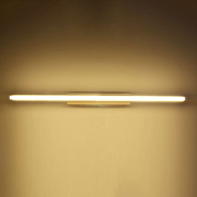 Lámpara de pared LED de color logarítmico en moderna luz de pared lineal de madera de estilo conciso con sombra acrílica