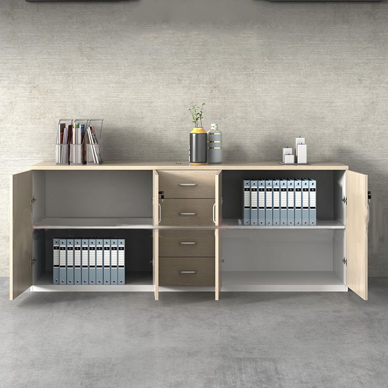 Nordic Style Filing Cabinet Wooden Frame Storage Lateral File Cabinet