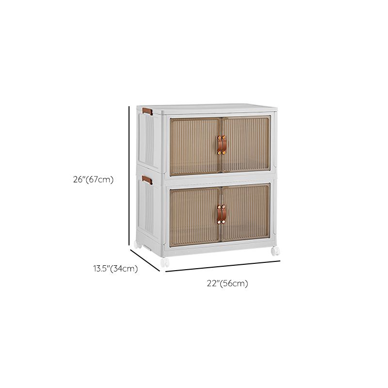 Plastic Kid's Wardrobe Modern Style Armoire Cabinet with Door