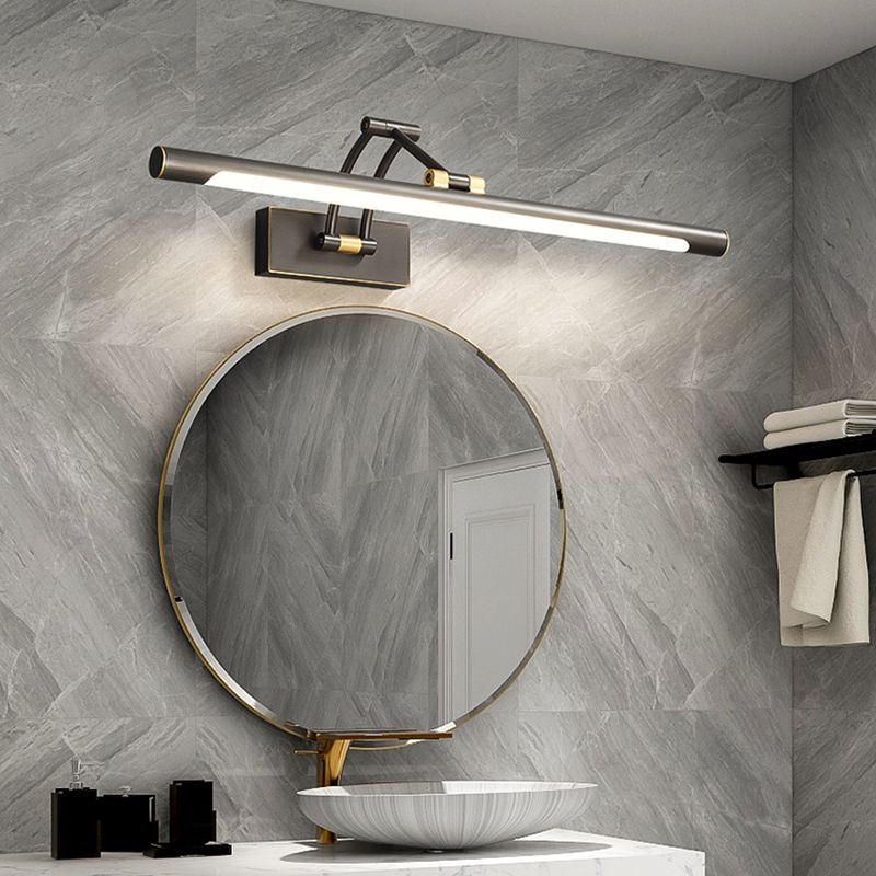 Estilo de lujo moderno Cilíndrico Flush Monte Murón Splusa de cobre Luces de tocador montada en la pared en acabado de oro