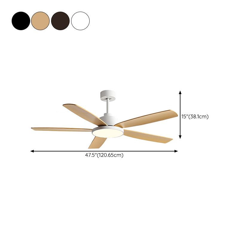 Simple LED Ceiling Fan Lamp 5-Blade Fan Lighting for Living Room