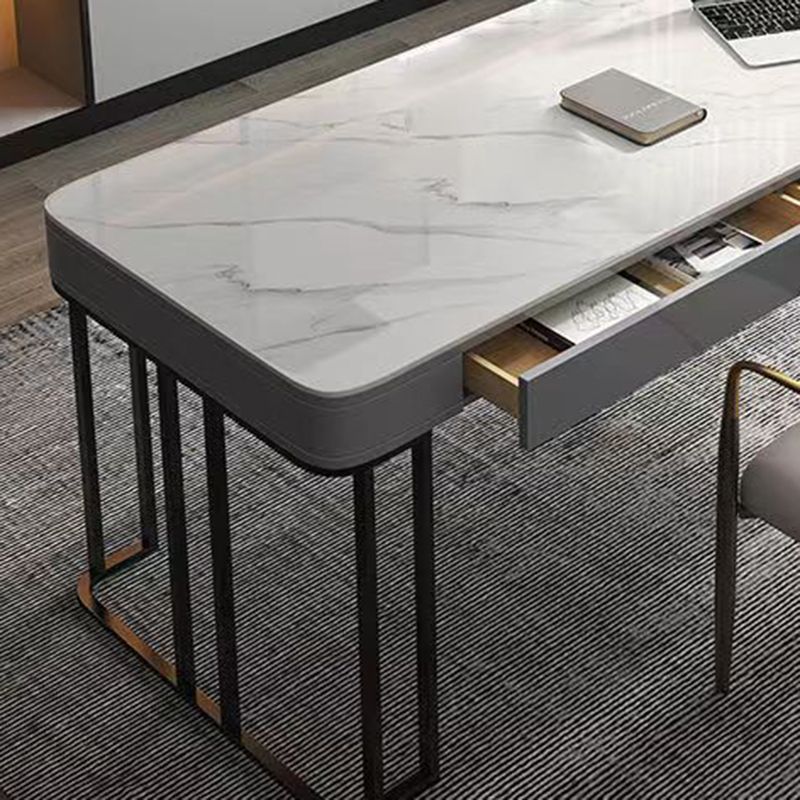 Rectangular Shaped Modern Office Table Stone Writing Desk for Office