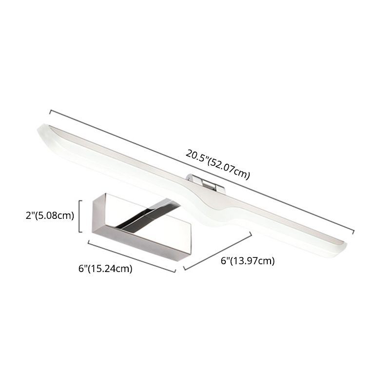 Illuminazione sconde da parete cromata per la lampada con doccia in metallo a led minimalista per bagno con doccia