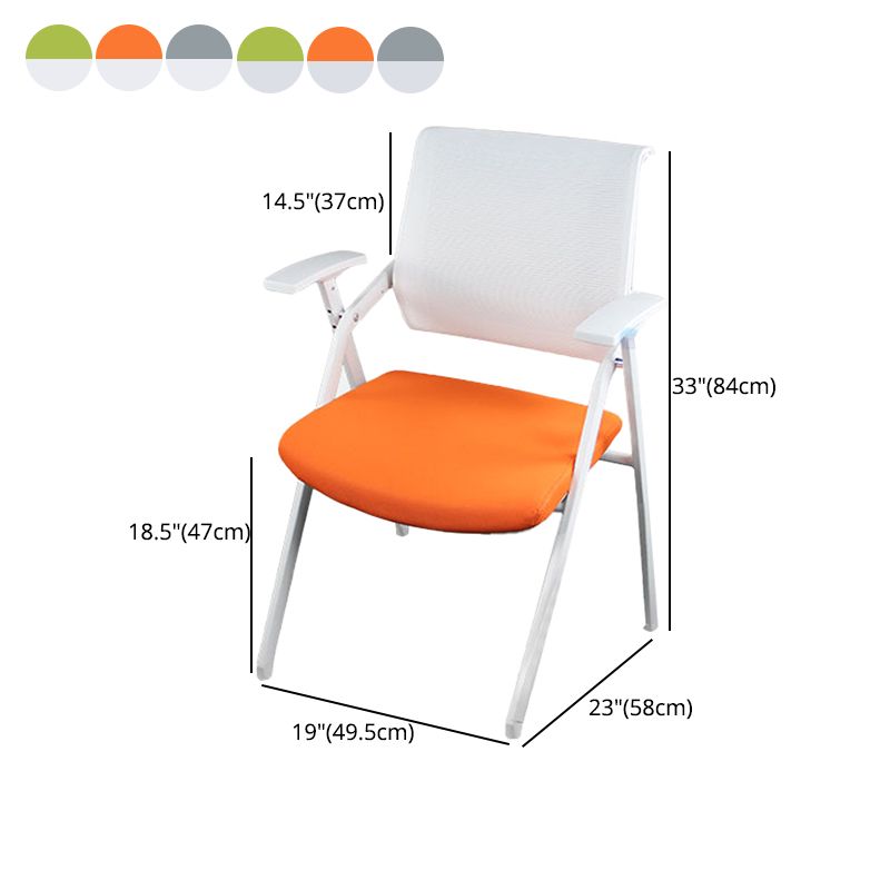 Ergonomic Mesh Conference Chair Mid Back Fixed Arms Chair for Home Office