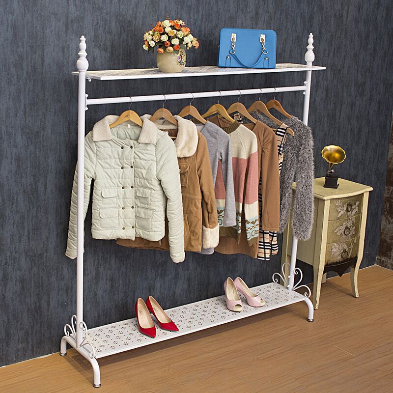 Modern Style Coat Rack Pure Color Free Standing Hooks Design Coat Rack with Shelves