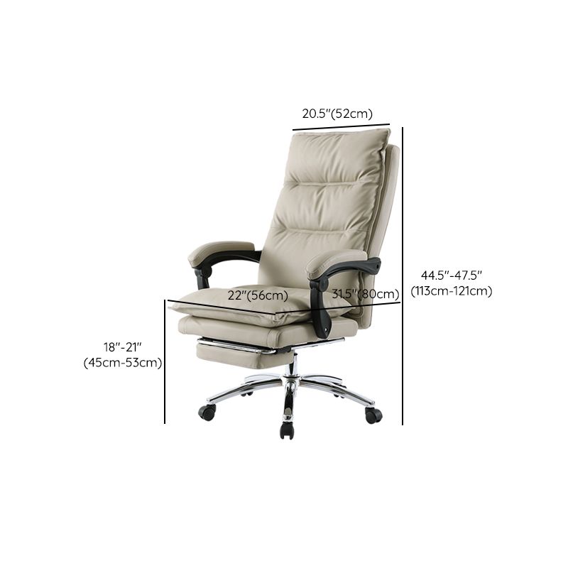 Adjustable Padded Arms Executive Chair Modern High Back Swivel Chair