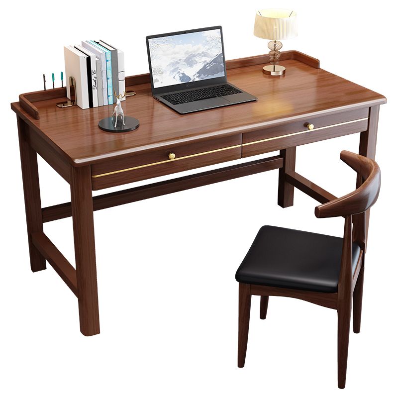 Solid Wood Desk with Chair Study Desk Home Desk with Drawer Student Table