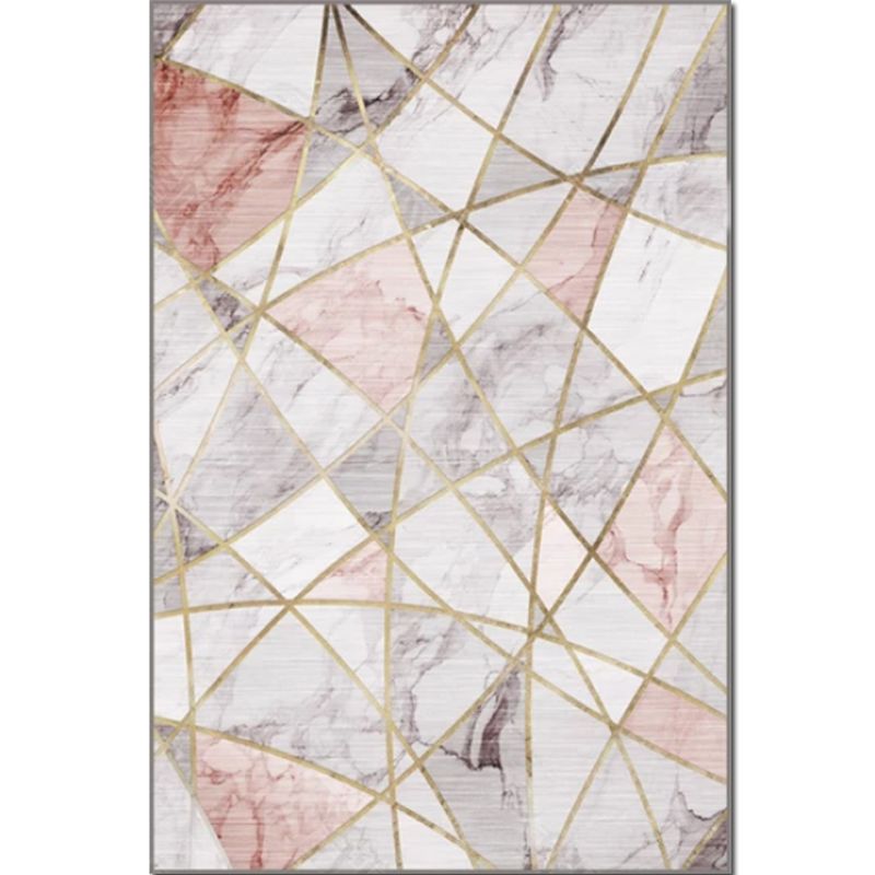 Multicolored Abstract Print Rug Synthetics Boho Indoor Rug Easy Care Pet Friendly Washable Area Carpet for Room