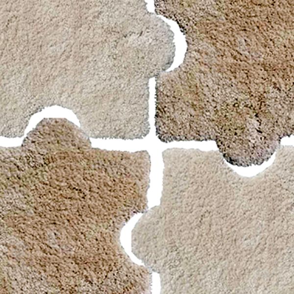 Modern Carpet Tiles Soft Shag Puzzle Detail Stain Resistant Carpet Tiles