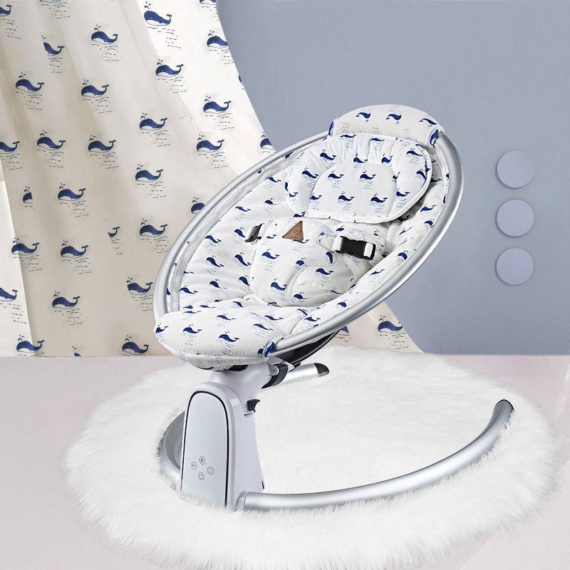 Modern Rocking Electric Metal Crib Cradle with Touching Screen