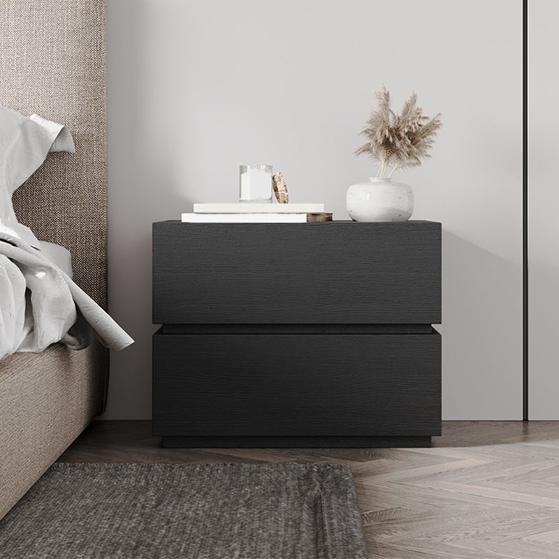 Modern Bed Nightstand Wooden Accent Table Nightstand with 2 Drawers