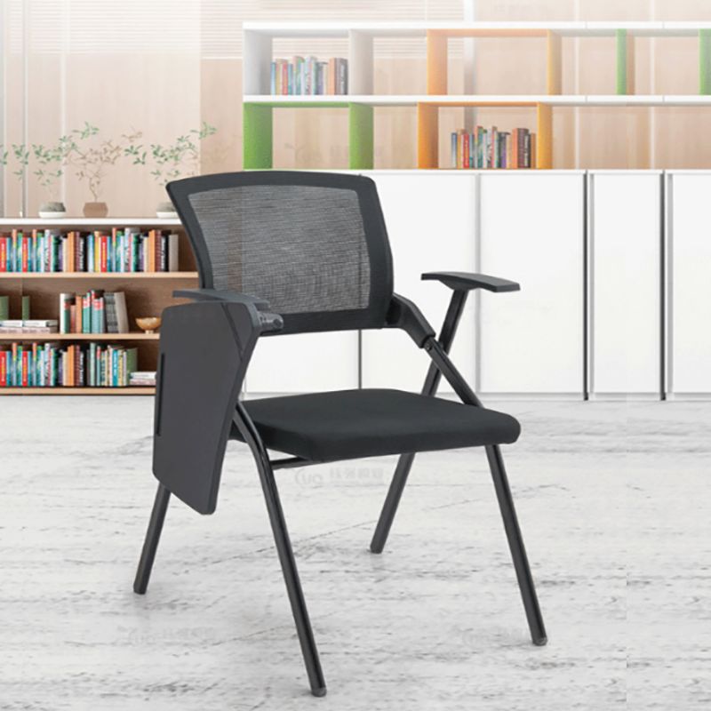 Mesh Mid Back Conference Chair Modern Style Fixed Arms Office Chair