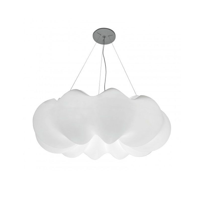 1 Light Cloud Ceiling Hang Fixtures Kids Plastic Suspension Pendant Light for Living Room