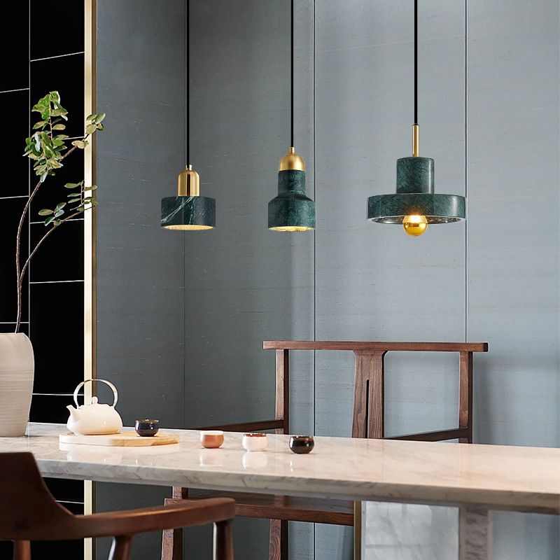 Geometric Hanging Lights Modern Style Stone 1 Light Pendant Light Kit