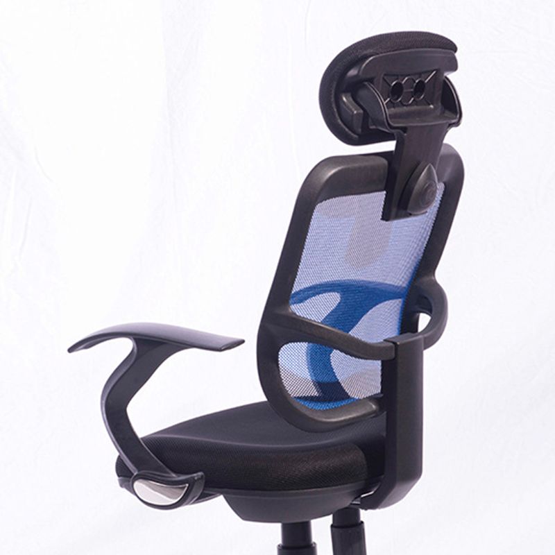 Modern Desk Chair Mesh Computer Chair High-Back Chair with Wheels and Pillow