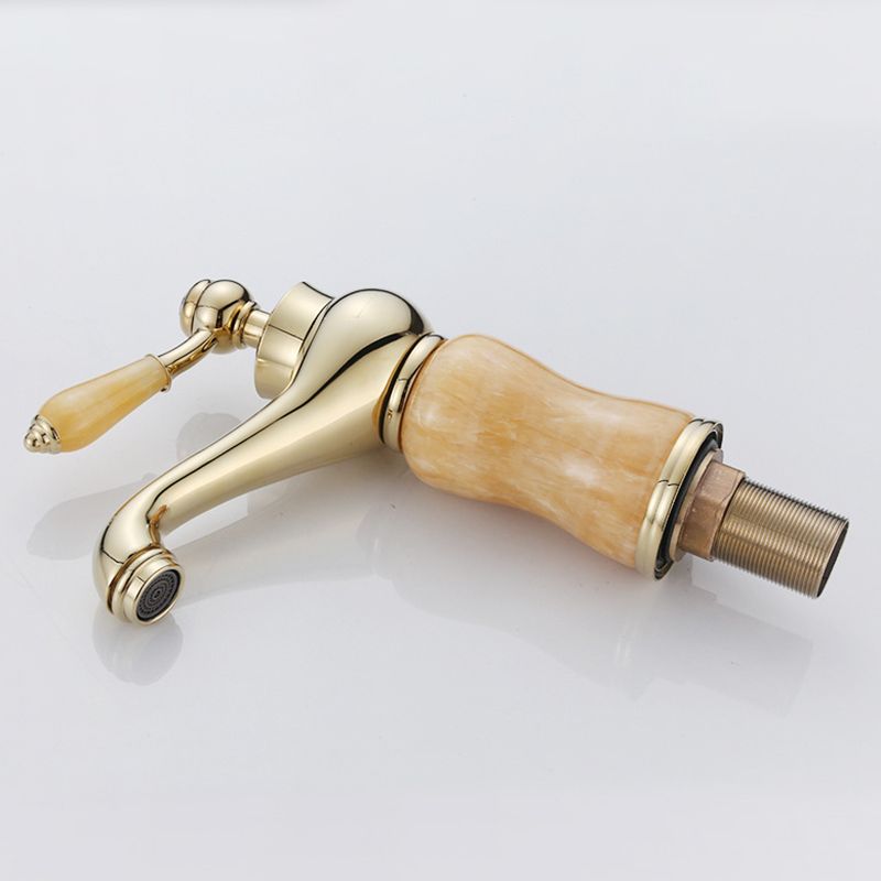 Luxury Vessel Faucet Brass Lever Handles Low Arc Basin Lavatory Faucet