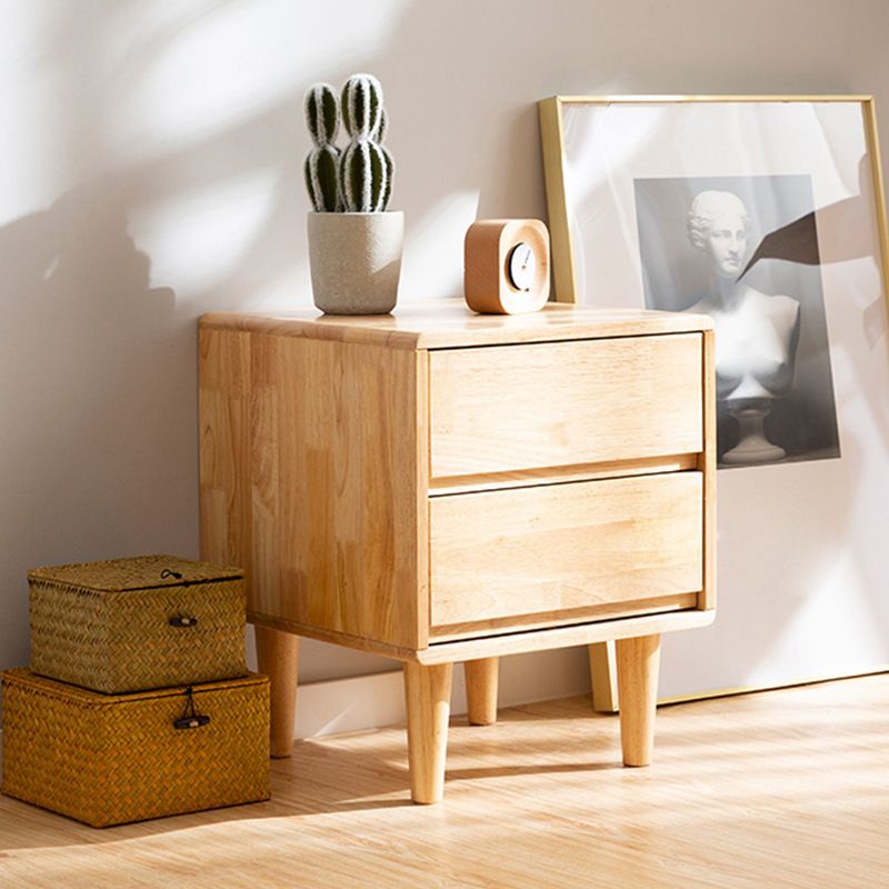 Solid Wood Bedside Cabinet Legs Included Night Table with Drawer