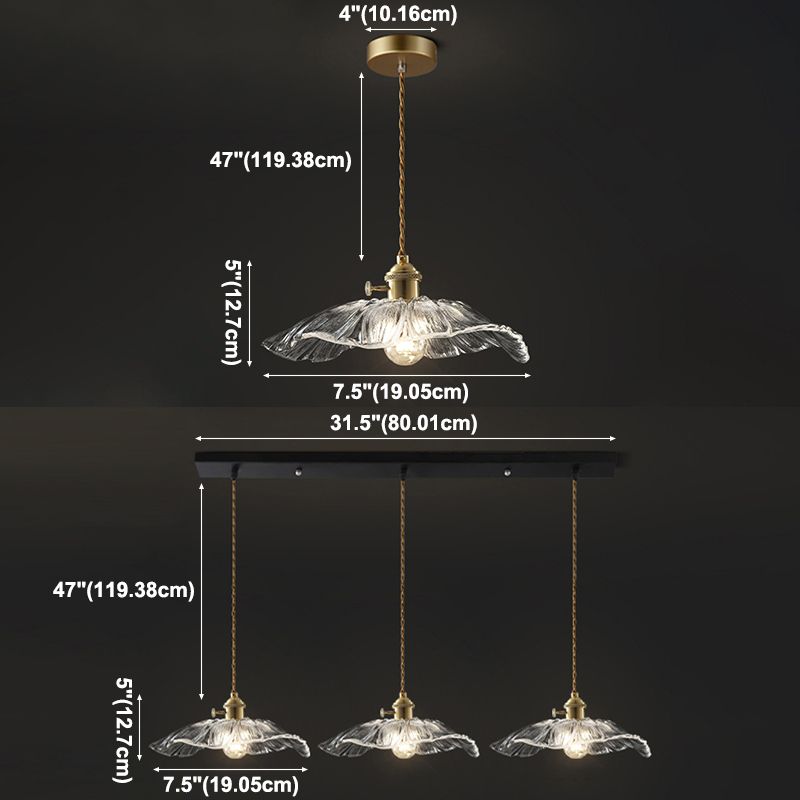 Industrial Minimalista de iluminación de techo de luz colgante con forma creativa de vidrio