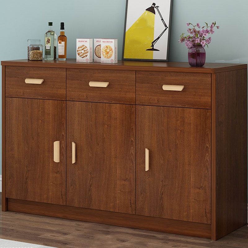 Contemporary Combo Dresser Wooden Bedroom Storage Chest Dresser with Drawers and Doors