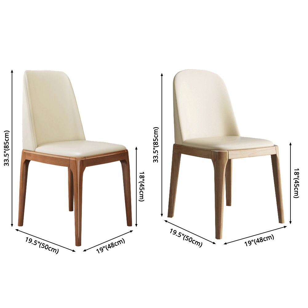 Wood Scandinavian Restaurant Side Chair Parsons Multi-color Dining Chair