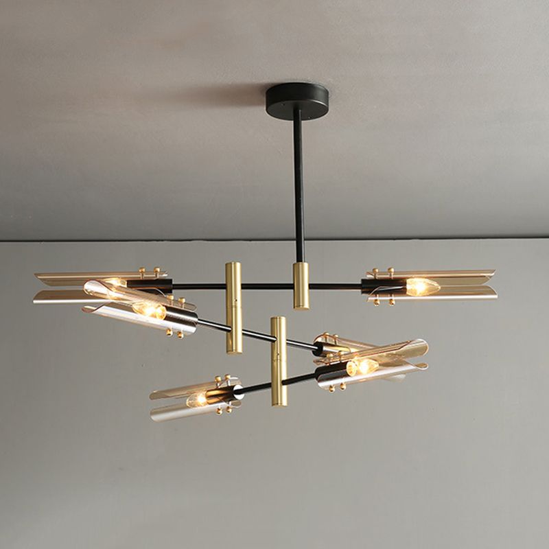 Black Glass Chandelier Lights Nordic Modern Ceiling Light Fixture for Living Room