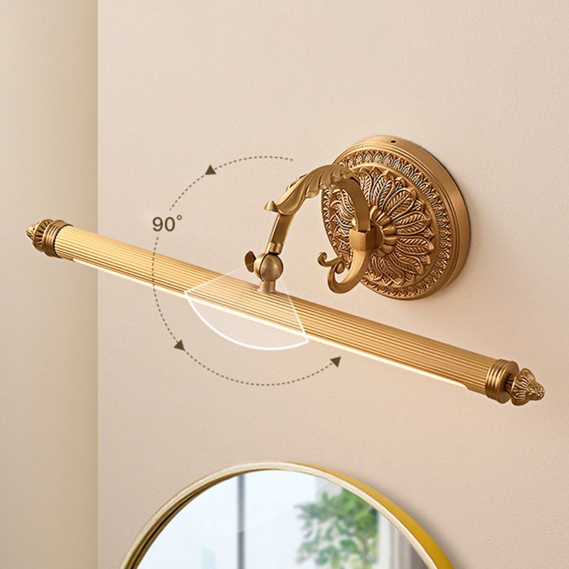 Single Modernism Bathroom Vanity Light LED Bath Bar in Brass/Bronze Finish