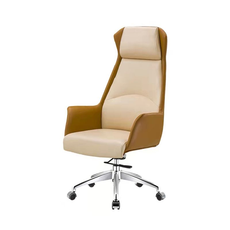 Executive Swivel Chair with Chrome Base Modern Computer Chair with Wheels