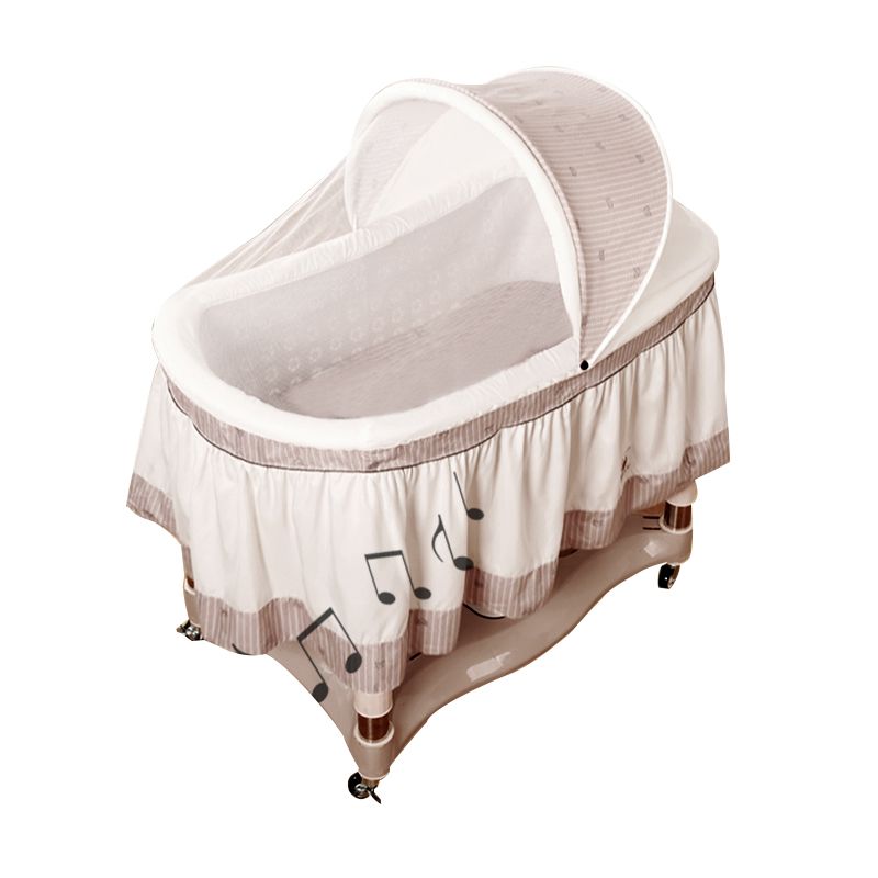 Electric Crib Cradle Rocking Oval Crib Cradle for Newborn and Baby