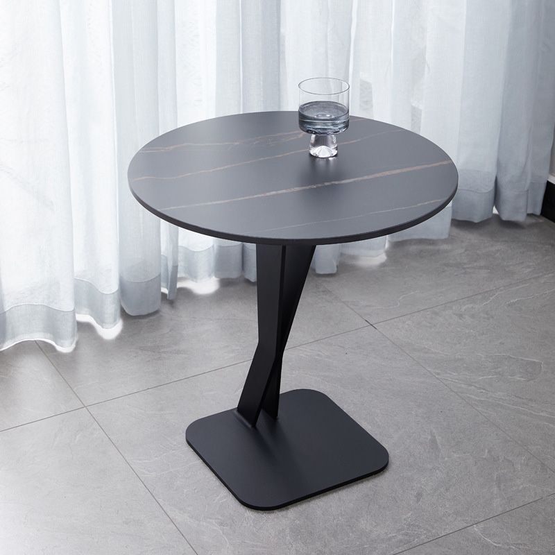 Marble Top End Table Mental Pedestal Sofa Side End Table for Living Room