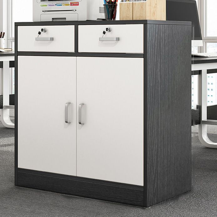 Nordic Style Filing Cabinet Color Block Drawers Wood File Cabinet for Home Office