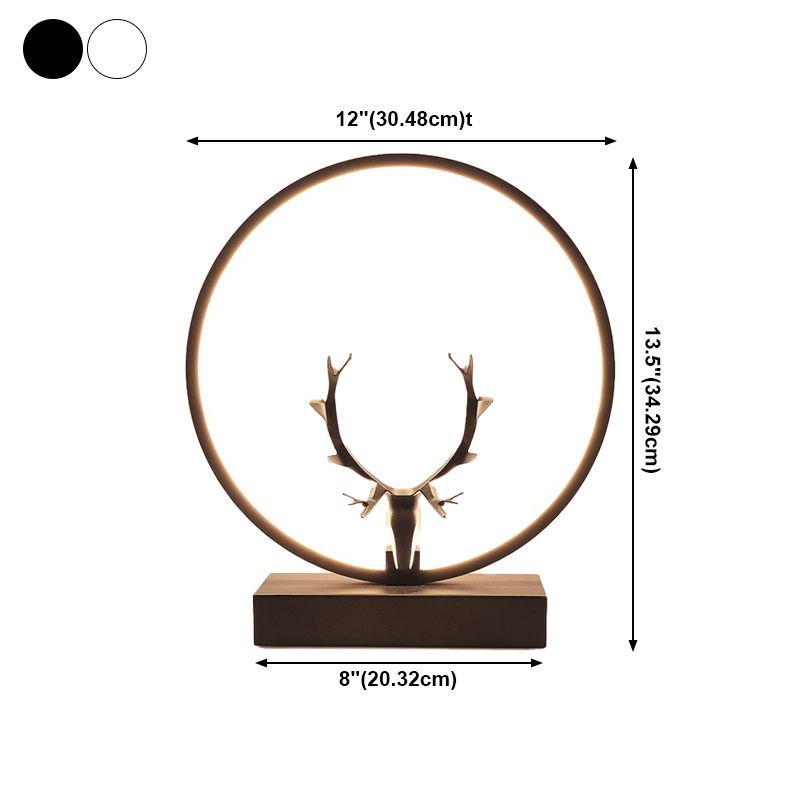 Metallkreis Tischlampe Nordische Geweihen Form 1 Leuchttischlampe für Schlafzimmer