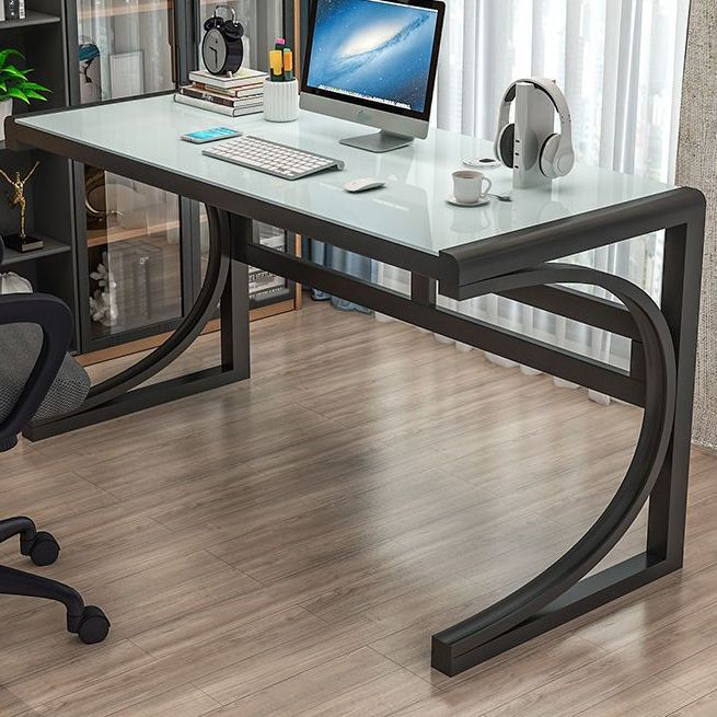 Rectangular Cable Management Computer Desk 29.5-inch Gaming Desk