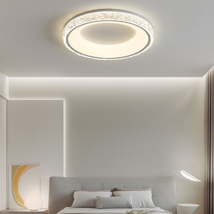 Single White/Black Flush Mount Lighting Circle LED Ceiling Light