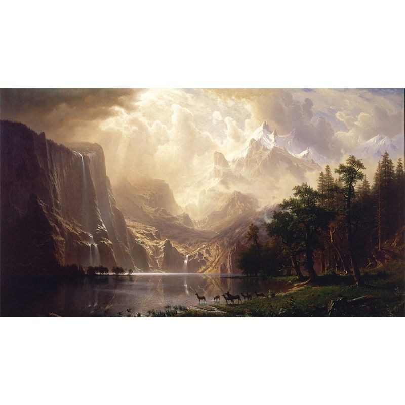 Brown Artistry Wall Paper Murals Whole Among the Sierra Nevada Mountains Drawing Wall Art for Home