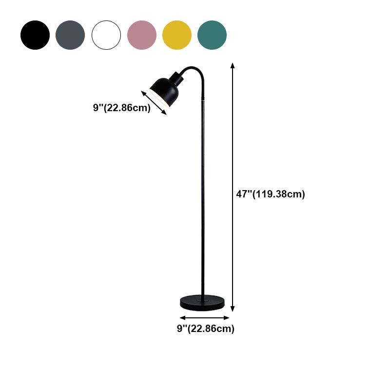 Modern Strip Floor Lamp Metal Colorful 1 Light Floor Light for Living Room
