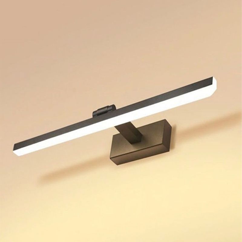 Linear Shape Metal Wall Light Modern Style 1-Light Mirror Wall Mount Light