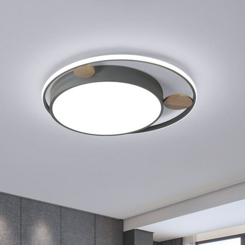 Acrylic Round LED Flush Mount Minimalist Flushmount Ceiling Light for Kids Bedroom
