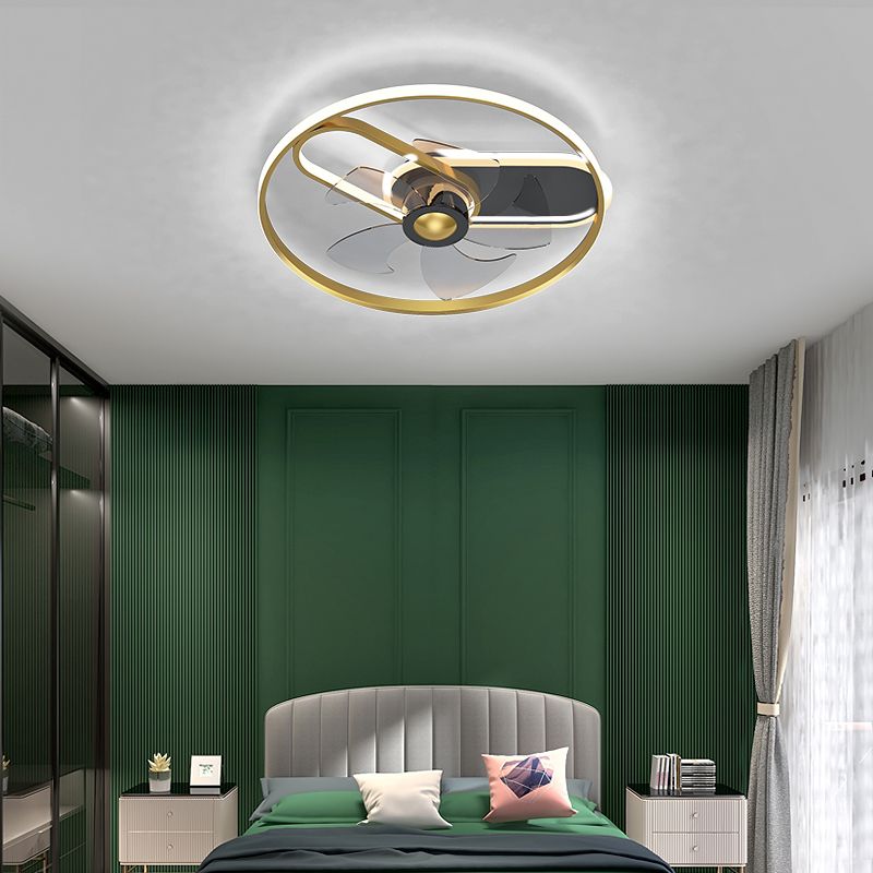 Luce ventilatore a soffitto lineare minimalista LED METALLICA LED LED MONTATA