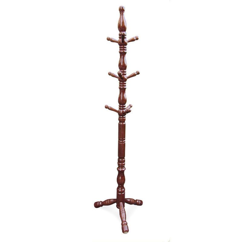 Traditional Entry Hall Tree Ash Solid Wood Coat Rack with Coat Hooks