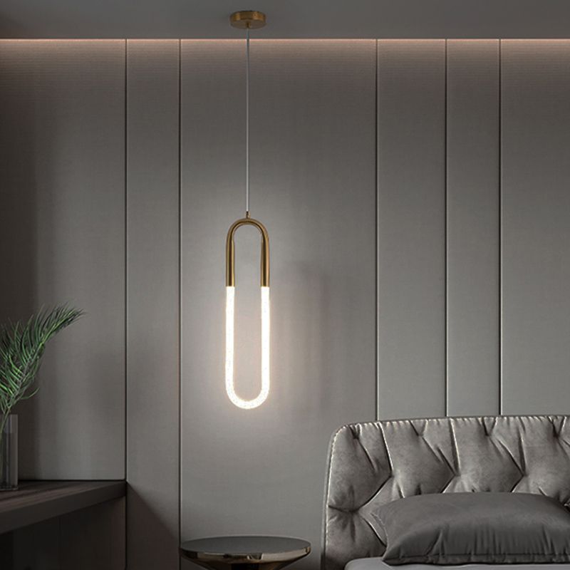 Linear Hanging Light Modern Style Pendent Lighting Fixture for Sitting Room