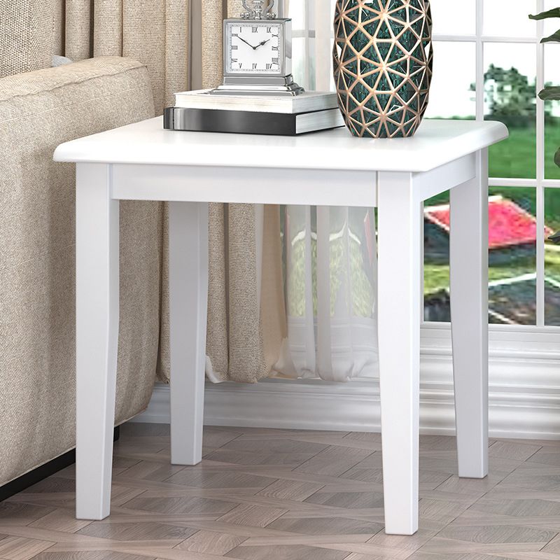 Square/round Coffee Table with Solid Wood Base with 4 Legs Cocktail Table