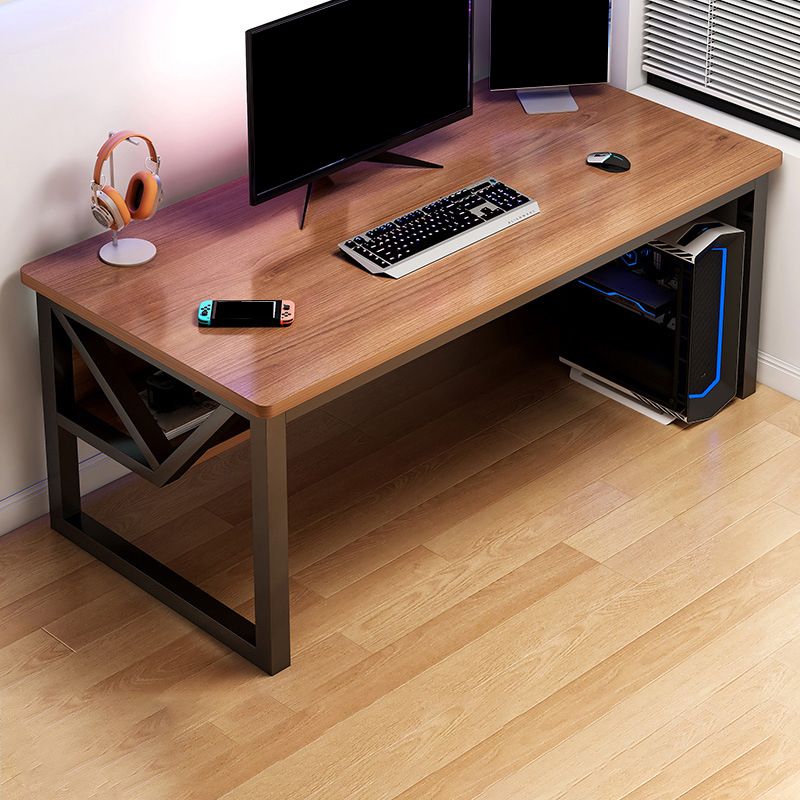 Modern Wood Computer Desk Cable Management Rectangular Office Desk