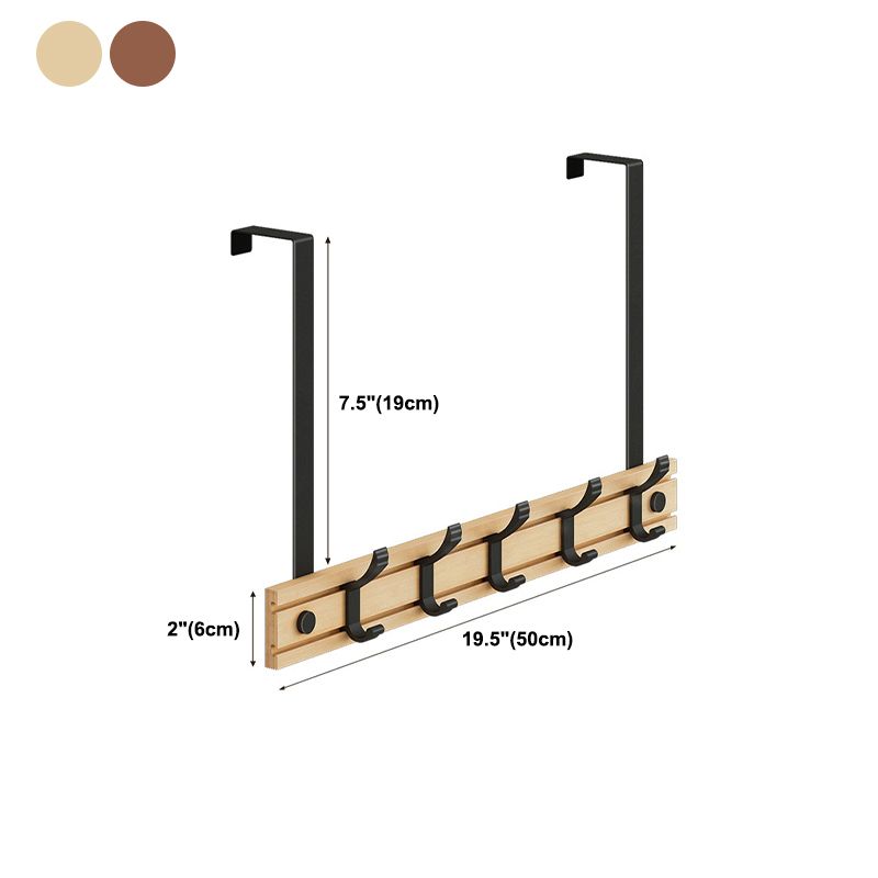 Contemporary Entryway Kit Wood Prong Hooks Included Wall Mounted Hall Stand