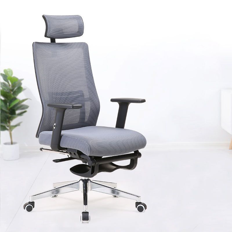 Modern Desk Chair Mesh Computer Chair Conference Chair in Gray