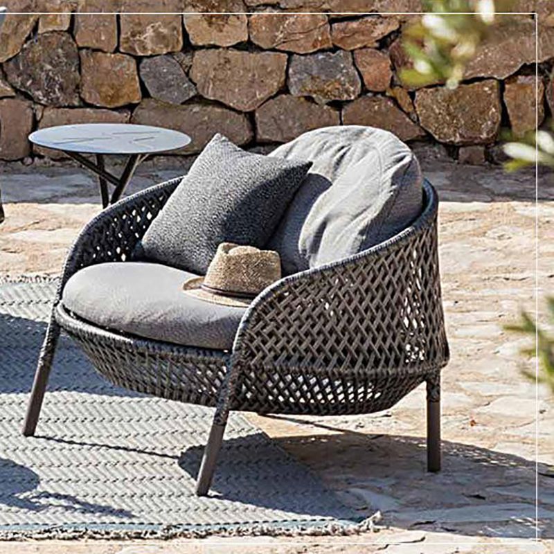 Contemporary Patio Sofa Water Resistant Cushions Outdoor Patio Sofa