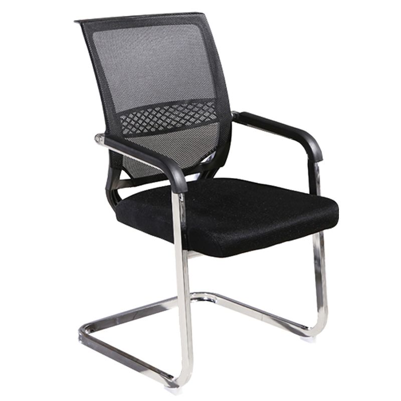 Steel No Wheels Conference Chair Modern Lumbar Support Conference Chair