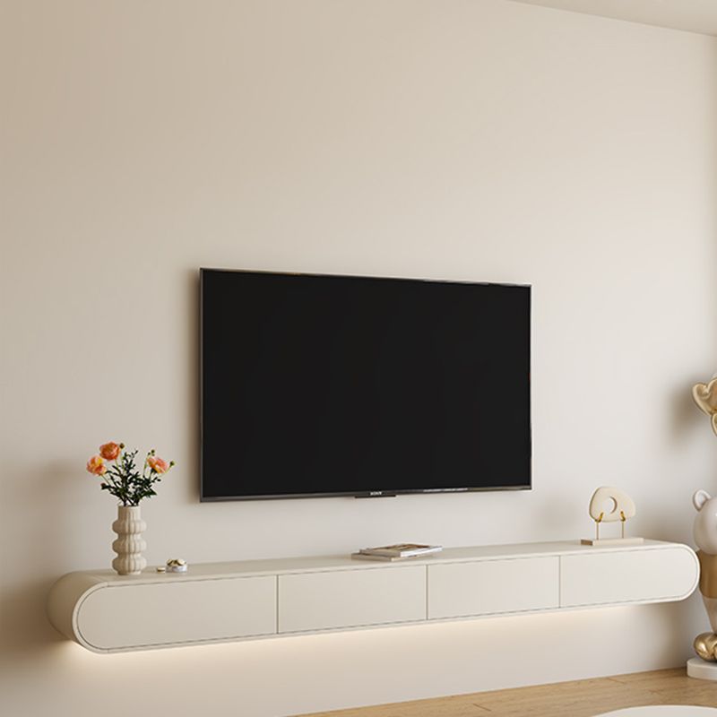 Contemporary TV Console Wood Wall Mounted Media Console for Living Room