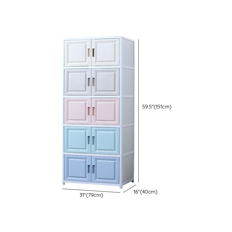 Plastic Hanging Clothes Rack Contemporary Wardrobe Armoire for Home