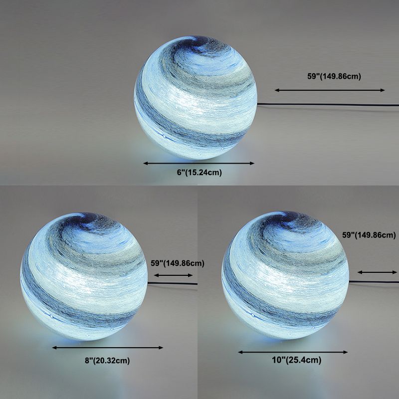 Globe Glass Table Lamp 1-Light Modern Simplicity Style Night Light for Bedroom